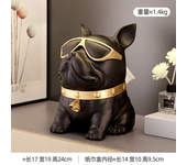 Bulldog paper extraction box for living room, modern and light luxury art decoration for home, coffee table