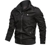 Chaqueta Bomber de Moda para Hombres Primavera Otoño 2025 Ajuste Delgado Material de Algodón