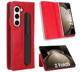 Para Samsung Galaxy Z Fold3 Fold4 Fold5 Fold 5 SM - F9460 Coque Solapa Ranura Tarjeta Billetera Clip Tapa De Teléfono Móvil