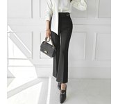 BGTEEVER Stylish High Waist Lace-up Female Straight Trousers Spring Summer Loose Pockets Women Floor-Length Wide Leg Pants