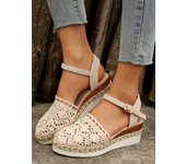 Sandalias de tacón de cuña para mujer, zapatos de moda, Verano
