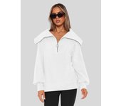 Women's baseball jersey sweater, half zip sports shirt, Spring and Autumn, New Fashion
