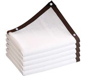 Red de Sombrilla Blanca con Bordes perforados, Red de Protección solar, de Sombra Red, aislamiento de Balcón suculento, refrigeración, grosamiento