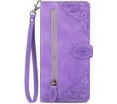 Zipper Leather Flip Wallet Case For vivo Y02 Y02S S16E v27e Y22 Y52T Y55 Y55S Y73T Y75S Y77 X80 Lite X90 S16 iQOO Neo7 Z7 Cover