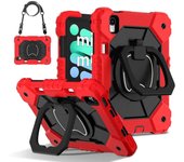 For Apple iPad mini 6 7 mini6 mini7 2021 2024 A17 Pro Case Shockproof Silicon PC Pull Ring Stand Shoulder Strap Tablet Cover