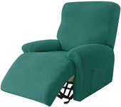 Funda de sofá reclinable, silla perezosa, funda de cojín de Color sólido, funda de sofá de 1/2/3/4 asientos, sofá con textura de hoja impermeable