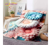 Dream Sun Flowers Nordic Daisy Soft Flannel Blanket for Bed Bedroom Sofa Picnic,Throw Blanket for Cover Outdoor Leisure Nap Gift