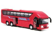 4 Wheels Car Bus Model Vehicle Set FLashing With Music Door Open Bus Model Car Toy Double Decker Bus Long-distance Bus Bus Toy