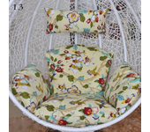 Hanging Swing Egg Chair Cushion Cover Patio Large Round Papasan Pad Detachable Garden Lounger Cushion Cover  (No Filling)