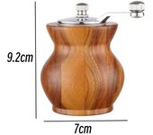 Hand Operated Shake Grinder Kitchen Manual Solid Wood Black Mill Household Sea Salt Pepper Grinding Bottle