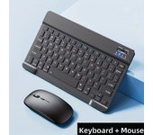 Conjunto de teclado y ratón inalámbricos ultradelgados, combo de teclado y ratón BT portátil, adecuado para iPad, tableta, ordenador portátil