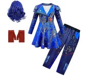 Descendants 3 Evie Cosplay Costumes Halloween Carnival Party Dress Pants Wig Set
