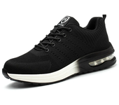 Zapatos de seguridad ligeros para hombre y mujer, zapatillas de trabajo con cojín de aire, zapatos con punta de acero, botas de seguridad para construcción, zapatos de trabajo antigolpes