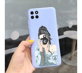 For Samsung A22 Case Flower Gril Silicone Soft Phone Cases For Samsung Galaxy A22 5G A 22 A226B SM-A226B Back Cover Bumper