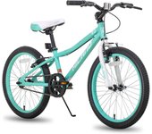Bicicletas Infantiles para Niños y Niñas 20 Pulgadas 1 Velocidades, Bicicletas con Horquilla de Suspensión y Freno en V, Rosa/Negro/Verde Menta/Azul