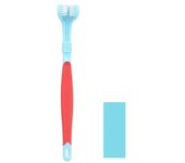 3-Sided Pet Toothbrush Dog Plastic Toothbrush Removing Bad Breath Tartar Cleaning Mouth Pet Dental Care Cat Cleaning Mouth