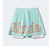 Pantalones cortos de malla de doble capa para baloncesto, correr, Fitness, playa, Verano