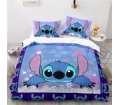 Cute Cartoon Stitch Love Child Duvet Cover Set HD Comforter Cover Bedclothes for Kids Bedding Sets Bedroom Decor