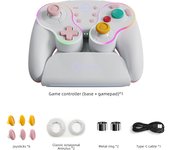 Retro RGB Multicolor Light Wireless Gamepad for Nintendo Switch Pro with Fast Charging Dock KS62