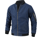 Bomber Jacket Men's Spring and Autumn Casual All-match Slim Stand Collar Baseball Jacket Large Size Jacket Tactical Outdoor Windproof Work