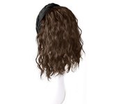Korean Style Synthetic Headband Wigs Hairpieces Clip in Half Headband Wig Fake Hair Natural Short Wavy Curly Bob Hair Party