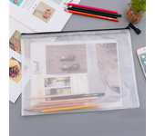 3/5PCS Stationery Storage Bag Folder File Mesh Zipper Pouch A3 A4 A5 A6 Document Bag Zip File Folders School Office Supplies