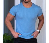 Camiseta De Deporte De Verano Para Hombre Camiseta De Entrenamiento Con Cuello Redondo Y Mangas Cortas Secado Rápido Polyester