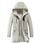 Autumn and winter men's cardigan windbreaker men's hooded solid color jacket casual windbreaker men