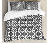 Celtic King/Queen Size Duvet Cover Set Astronomical Druidic Symbol of A Mythical Dragon Illustration Polyester Comforter Cover