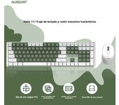 Hola11 Teclado y ratón mecánicos inalámbricos para juegos de oficina