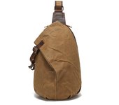 Aceite de cera de lona bolsa de pecho nueva bolsa de los hombres de viaje oblicua span primera capa bolsa de cuero de vaca