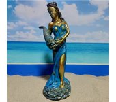 Resin Sculpture Figures Blinded Greek Wealth Goddess Plouto Fortune Sculpture Home Decor Office Gift