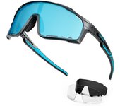 Gafas de Ciclismo Polarizadas Hombre Gafas MTB Mujer Gafas Bicicleta Montaña Gafas Bici con 3 Lentes Intercambiables TR90 Gafas Ciclista Protección UV 400 Gafas de Sol Deportivas Running K76