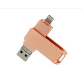 256gb para iPhone Apple Autorización,Vackiit Pen Drive LightningTipo C Memoria USB 3.0 Externa Photo Stick para iPhone iPad Mac iOS Android Teléfono PC con MFI Lightning,USB 3.0,USB C 3 in 1