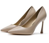 2024 new style women's shoes/sandals/high heels/stilettos/pointed toes/spring/summer/autumn/winter/banquet/wedding/work/leather/Black
