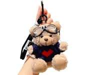 Pilot bear plush pendant creative doll cute bear doll keychain bag pendant gift