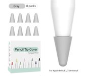 2 1 silicone spare touch screen optical pencil case, Apple Pencil pen tip protective cover, 8 pieces.