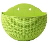 Imitation Rattan Hanging Half Round werpot Planter Semicircular Wall wer Pot Balcony Household Outdoor