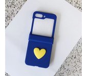 Cute Korean Candy Color 3D Love Heart Solid Color Case for Galaxy Z Flip5 Flip 5 Z Flip5 Zflip5 Zflip5 Flip5 Portable Cover