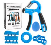 Grip, Forearm Exerciser, Hand Grip Enhancer, Adjustable Resistance 5-60 kg (11-132 lbs), Non-Slip Hand Exerciser, For Musician Athletes - Adjustable Grip Set Hand Trainer Grip Ring Finger Exerciser Combination Fitness Five-piece Set