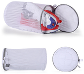 Bolsa de lavado de Zapatos, zapatillas de malla para bolsa de lavado, bolsa de lavandería para limpieza de zapatos, cremallera gris, tamaño grande y mediano para zapatillas de deporte