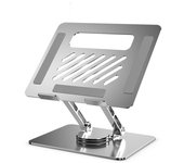 Soporte para portátil ajustable y giratorio 360° Soporte para portátil ventilado de aluminio compatible con 11-17,3 pulgadas