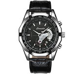Reloj de movimiento automático hombre calendario a prueba de agua luminoso reloj no mecánico gran dial