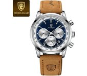 POEDAGAR Nuevo reloj de hombre belt multifunción reloj de cuarzo