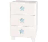 Mesita de Noche Infantil, Azul, 57 X 32 X 34 cm