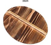 Traditional Universal Wooden Pot Cover Anti Scalding Round Fir Wood Pot Lid 22-34cm Iron Wok Pan Lid Kitchen Accessories