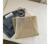 Fashion Summer Hollow Out Totes Bag Swim Casual Mesh Shoulder Bag Large Capacity Beach Shopping Handbag For Women