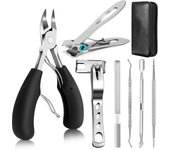 Cortaúñas para personas mayores, uñas gruesas, cortaúñas para Dedos DE LOS PIES resistentes, uñas gruesas para adultos, mango Largo, cortaúñas grandes para uñas gruesas, 7 piezas
