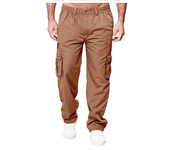 Men's paid pants, casual straight pants