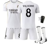 Real Madrid 2025/26 Official Replica Home Jersey Set -  For Adult/kids - With Shirts + shorts + socks + pad